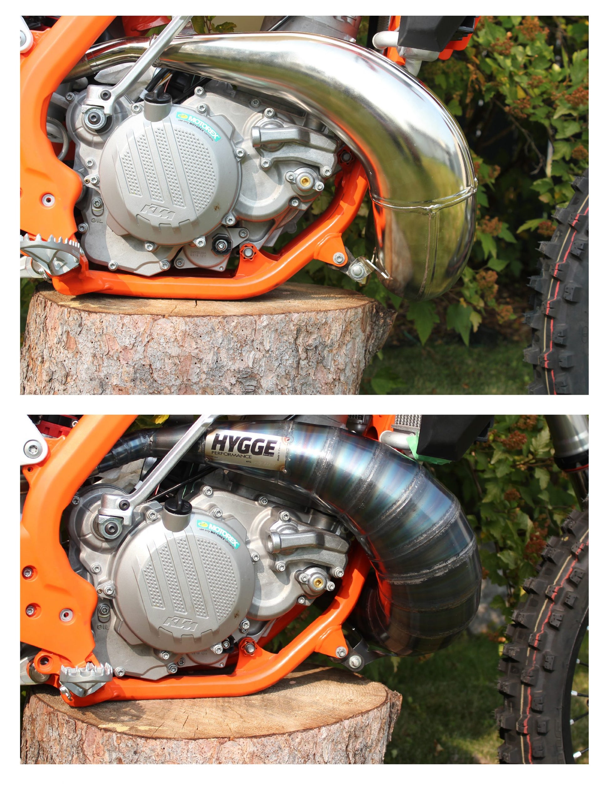 Hygge Performance KTM 300 high clearance expansion chamber
