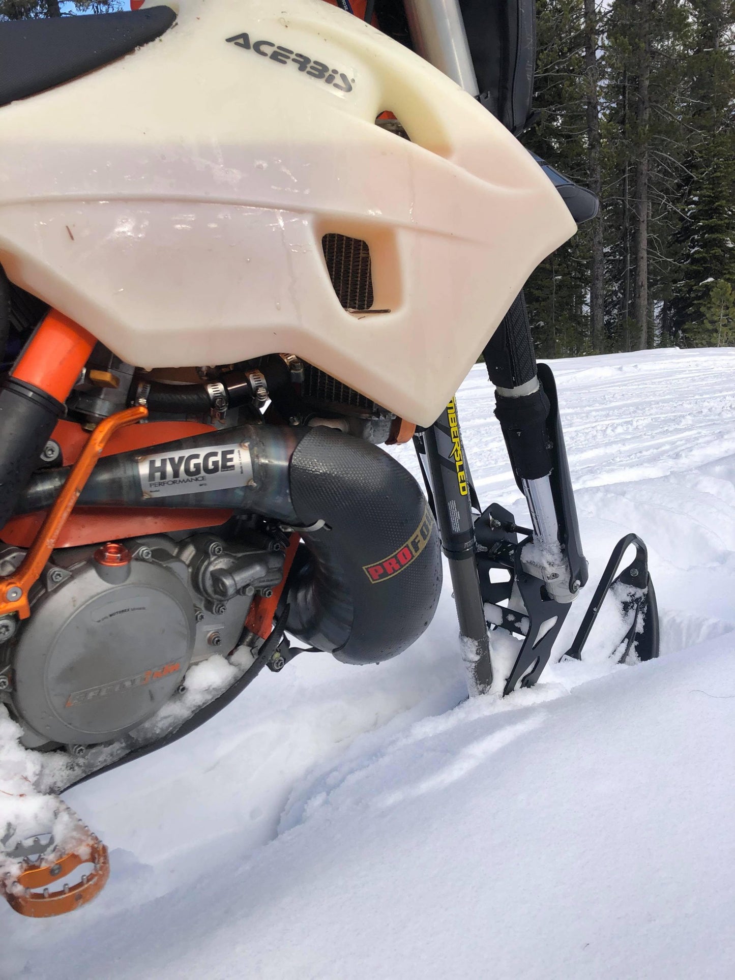 BRC 500 Pauls Build HYGGE Performance Two Stroke Exhaust Snow Bike